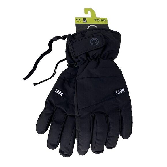 NWT NEFF Snow Glove XL Winter Gloves Snowboard Ski Black Sure‎ Grip Leash Warm - Picture 1 of 5